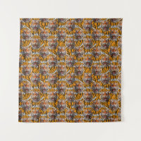 Tiger Tête Sur Tiger Skin Design Poster de animal