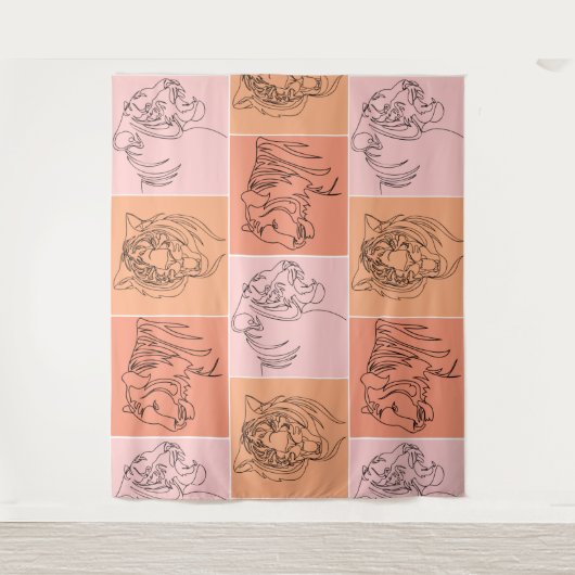 Tenture Tigre Abstrait (Devant)