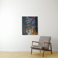 Tigre avec tête tropicale