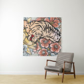 Tenture Tigre blanc (En situation (horizontale))