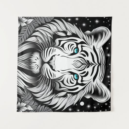 Tenture Tigre blanc (Devant (Horizontal))