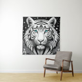 Tenture Tigre blanc (En situation)