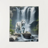 Tenture Tigre blanc du Bengale dans la nature (Devant)