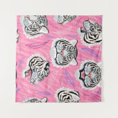 Tenture Tigre blanc : Jungle Motif de la forêt tropicale (Devant (Horizontal))