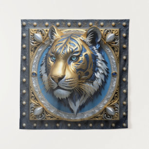 Tenture Tigre bleu