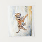 Tenture Tigre en action 2 (Devant)