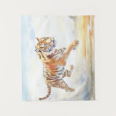 Tenture Tigre en action 3 (Devant)
