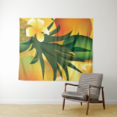 Tenture Tiki Bar Ananas Hawaiian Tropical Tapestry Lg (En situation (horizontale))