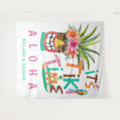 Tenture Tiki Luau | Plage tropicale Aloha (Devant (Horizontal))
