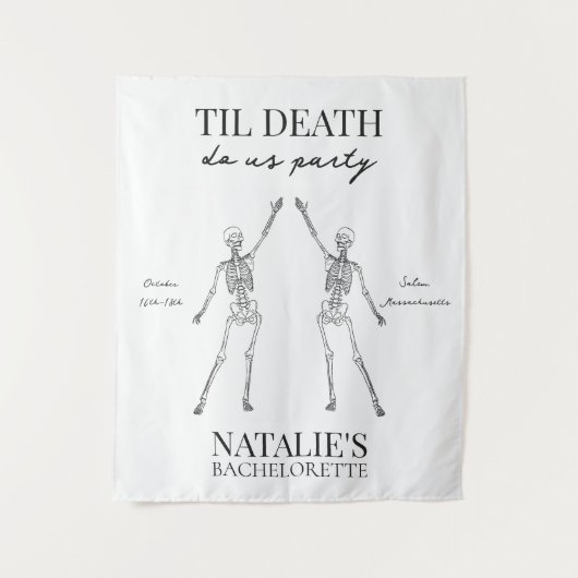 Tenture Til Death Do Us Party Bachelorette Tapestry (Devant)