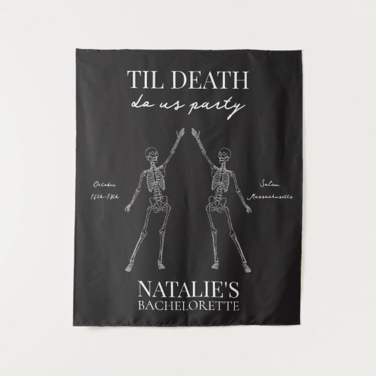 Tenture Til Death Do Us Party Bachelorette Tapestry (Devant)