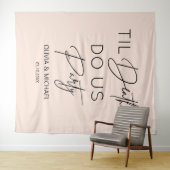Tenture Til death do us party wedding blush backdrop (En situation (horizontale))
