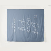 Tenture Til death do us party wedding dusty blue (Devant (Horizontal))