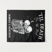 Tenture Til Death Skeleton Lots Tarot Card Goth Mariage (Devant (Horizontal))