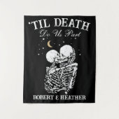 Tenture Til Death Skeleton Lots Tarot Card Goth Mariage (Devant)