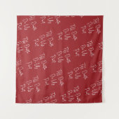 Tenture Till Death Do Us Part Squelette Script Mariage Rou (Devant (Horizontal))