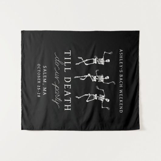 Tenture Till Death Do Us Party Bachelorette Week-end (Devant (Horizontal))