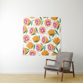 Tenture Timbre de fruits Motif texturé sans joint (En situation (horizontale))