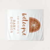 Tenture TINLEY Boho Terracotta Arc-en-ciel Baby Shower (Devant (Horizontal))