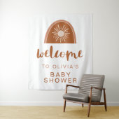 Tenture TINLEY Boho Terracotta Arc-en-ciel Baby Shower (En situation)