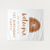 Tenture TINLEY Boho Terracotta Arc-en-ciel Bienvenue (Devant (Horizontal))