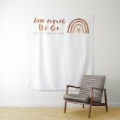 Tenture TINLEY Boho Terracotta Arc-en-ciel Voici le fils (En situation)