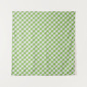 Tenture Tissu à damiers vert : texture closeup. (Devant (Horizontal))