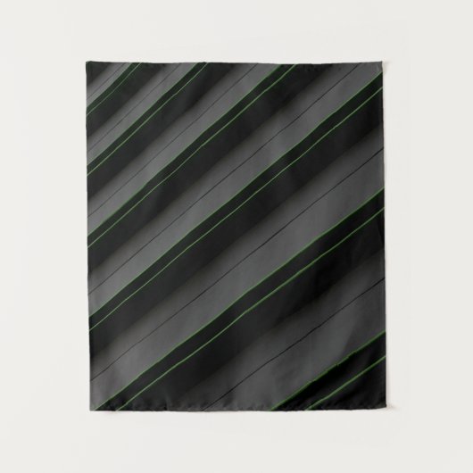 Tenture Tissu à rayures blanches et noires (Devant)