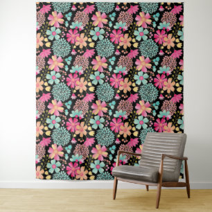 Tenture Tissu de Fond avec Fleurs Peintes pour Photo