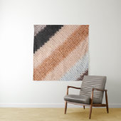 Tenture Tissu de laine rayée multicolore texture closeup (En situation)