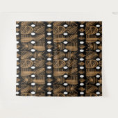 Tenture Tissu de moisissure tribale des Caraïbes : noir, b (Devant (Horizontal))