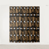 Tenture Tissu de moisissure tribale des Caraïbes : noir, b (Devant)