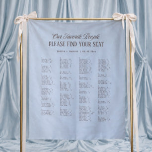 Tenture Tissu de plan de table de mariage bleu et marron