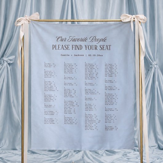 Tenture Tissu de plan de table de mariage bleu et marron