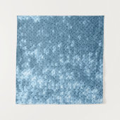 Tenture Tissu de séquence : Séquin bleu ciel. (Devant (Horizontal))