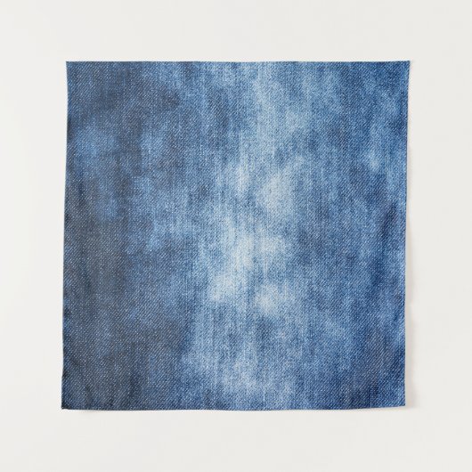 Tenture Tissu en denim usé, arrière - plan texturé. (Devant (Horizontal))