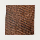 Tenture Tissu en tissu marron foncé, ondulé ridé (Devant (Horizontal))