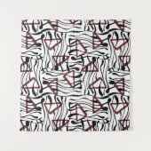 Tenture Tissu géométrique : Design Motif artistique. (Devant (Horizontal))