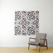 Tenture Tissu géométrique : Design Motif artistique. (En situation)