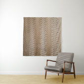 Tenture Tissu rayé blanc et gris (En situation)