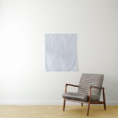Tenture Tissu rayé blanc et gris (En situation)
