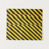 Tenture Tissu rayé jaune et noir (Devant (Horizontal))