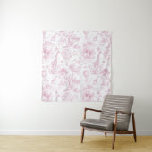 Tenture Tissu Toile Safari Rose (En situation (horizontale))