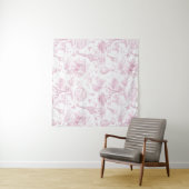 Tenture Tissu Toile Safari Rose (En situation)