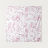 Tenture Tissu Toile Safari Rose (Devant)