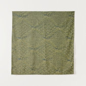 Tenture Tissu tricoté vert : texture rapprochée (Devant (Horizontal))