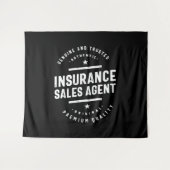 Tenture Titre du travail de l'agent de vente d'assurance (Devant (Horizontal))