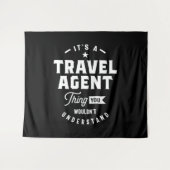 Tenture Titre du travail de l'agent de voyage Cadeau (Devant (Horizontal))