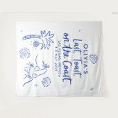 Tenture Toast de toast à la main de Whimsical sur la côte (Devant (Horizontal))