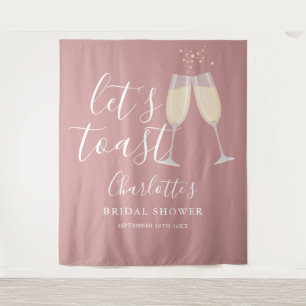 Tenture Toasteons Mariage Fête Dusty Rose Rose Pâle Toile